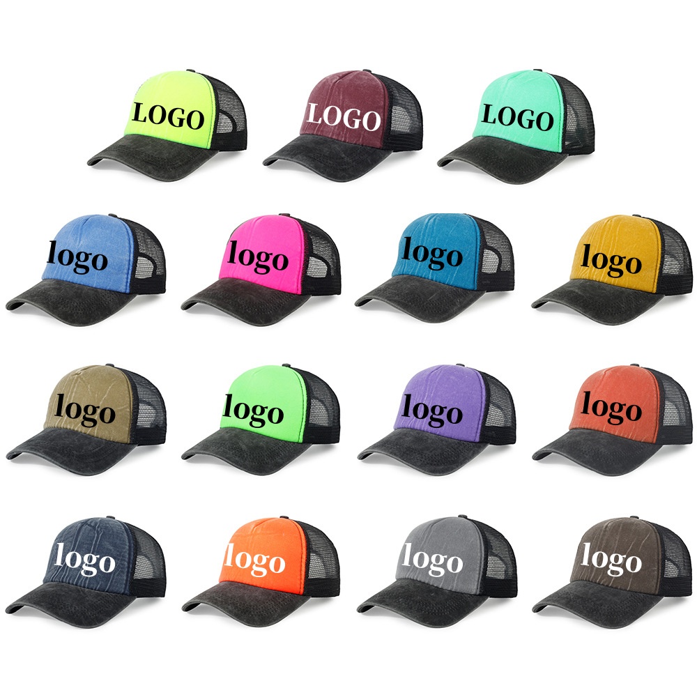 Trucker Cap Mesh - Berretti da baseball in schiuma lavata